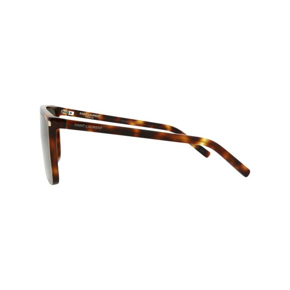 Saint Laurent Shield-Frame Acetate Sunglasses Brown Womens - Picture 3 of 5